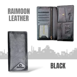 Raimoon Leather  single  phone Holder Long Wallet CMH-38with free key Ring - Black